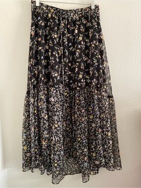 Lauren Ralph Lauren Maxi Skirt Floral Boho Festival Prairie M